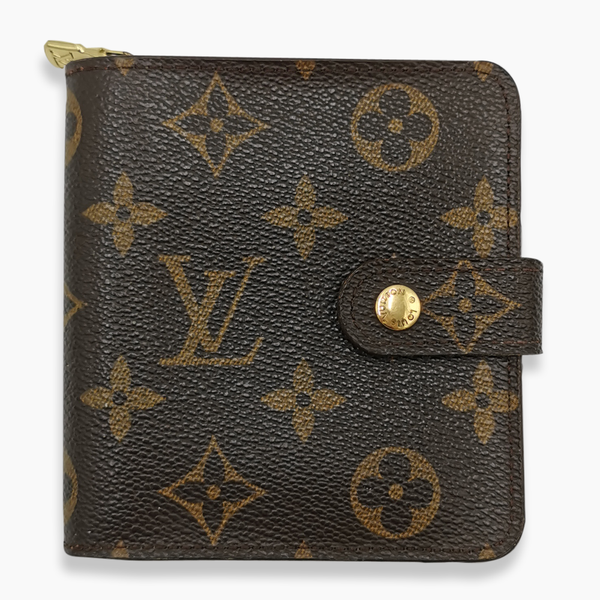 Monogram Canvas compact zip wallet PM taske fra brand: LOUIS VUITTON - We Do Vintage