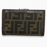 Brun zucca nylon wallet taske fra brand: FENDI - We Do Vintage