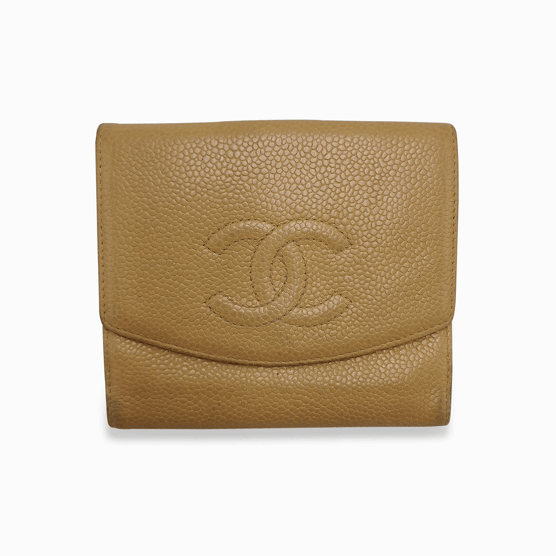 Caviar beige wallet taske fra brand: CHANEL - We Do Vintage