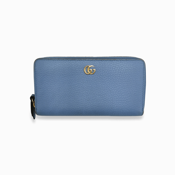 Lyseblå zip around wallet taske fra brand: GUCCI - We Do Vintage