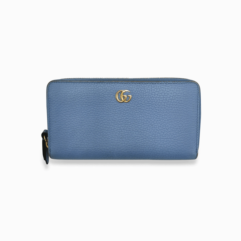 Lyseblå zip around wallet taske fra brand: GUCCI - We Do Vintage