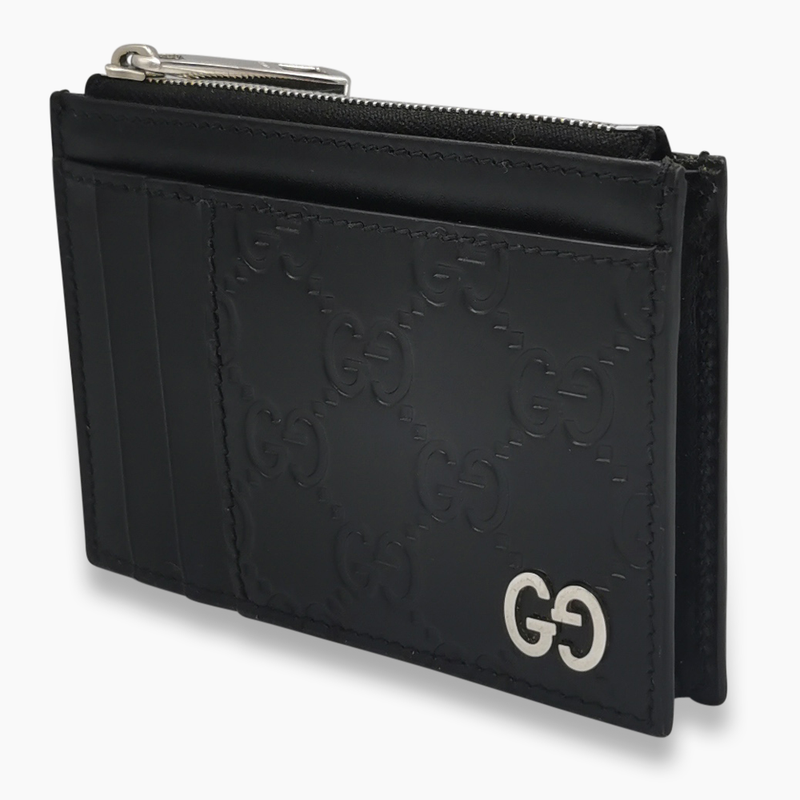 Sort læder kortholder taske fra brand: GUCCI - We Do Vintage