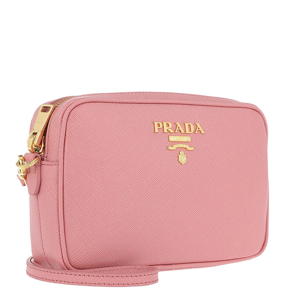 Lyserød Saffiano camara bag taske fra brand: PRADA - We Do Vintage