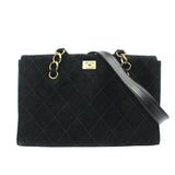 Sort Suede Caviar Tote taske fra brand: CHANEL - We Do Vintage
