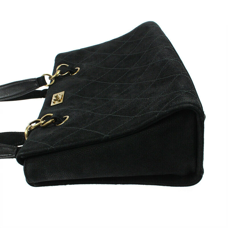 Sort Suede Caviar Tote taske fra brand: CHANEL - We Do Vintage