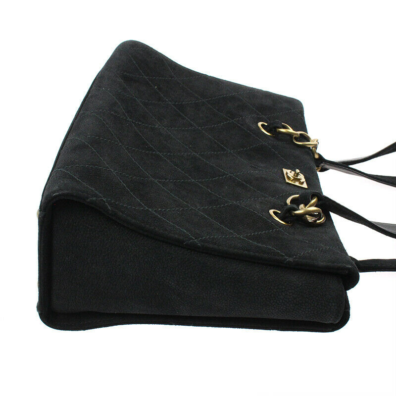 Sort Suede Caviar Tote taske fra brand: CHANEL - We Do Vintage