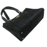 Sort Suede Caviar Tote taske fra brand: CHANEL - We Do Vintage