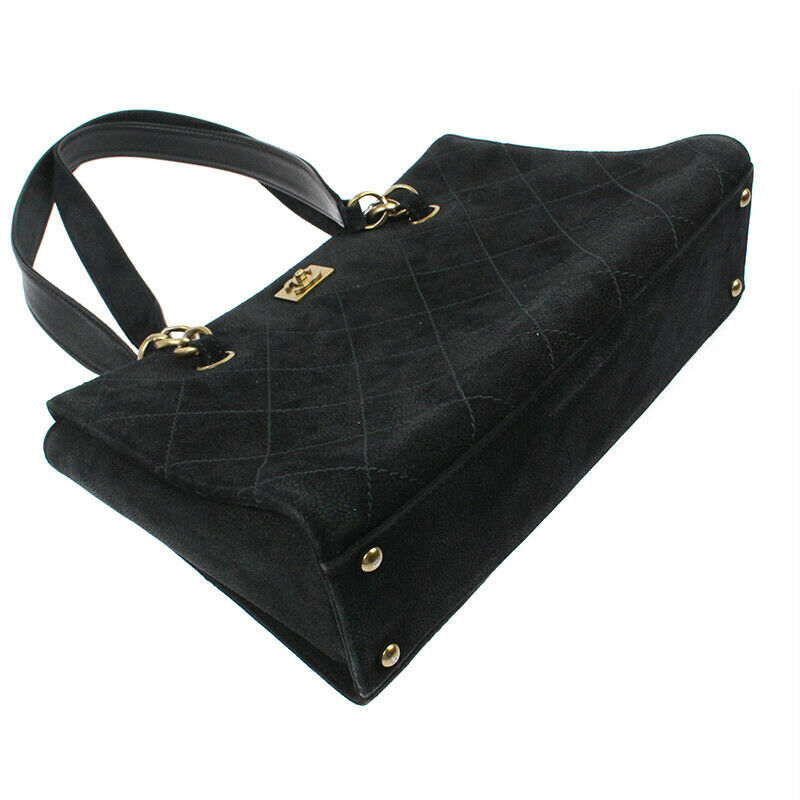 Sort Suede Caviar Tote taske fra brand: CHANEL - We Do Vintage