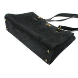 Sort Suede Caviar Tote taske fra brand: CHANEL - We Do Vintage