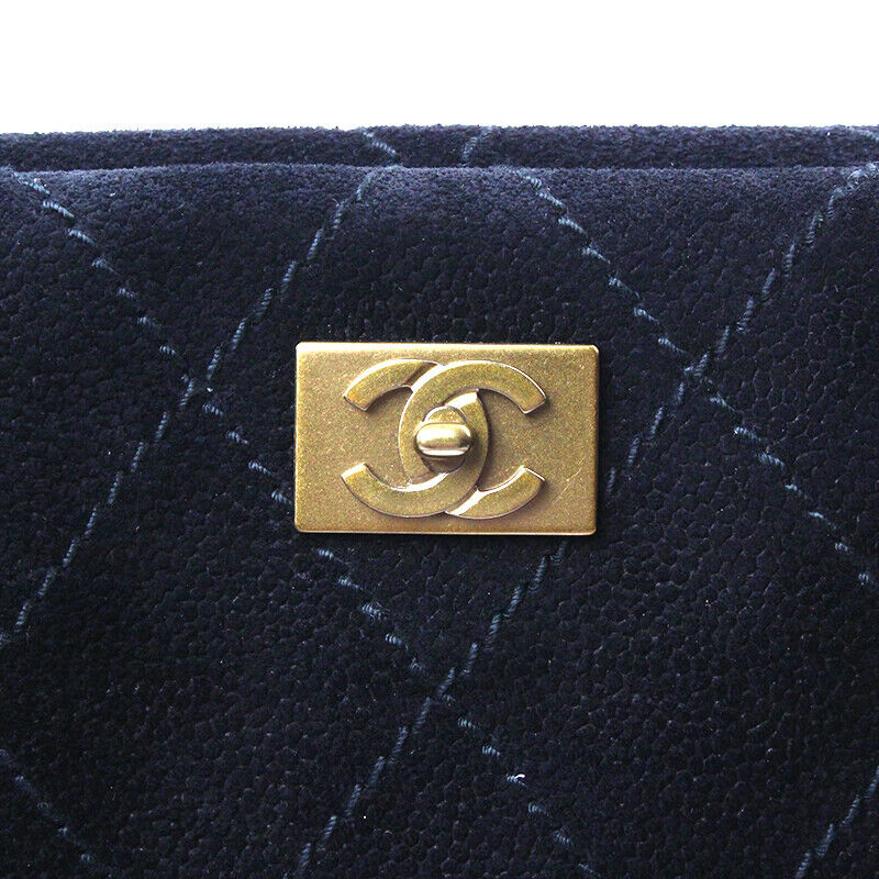 Sort Suede Caviar Tote taske fra brand: CHANEL - We Do Vintage