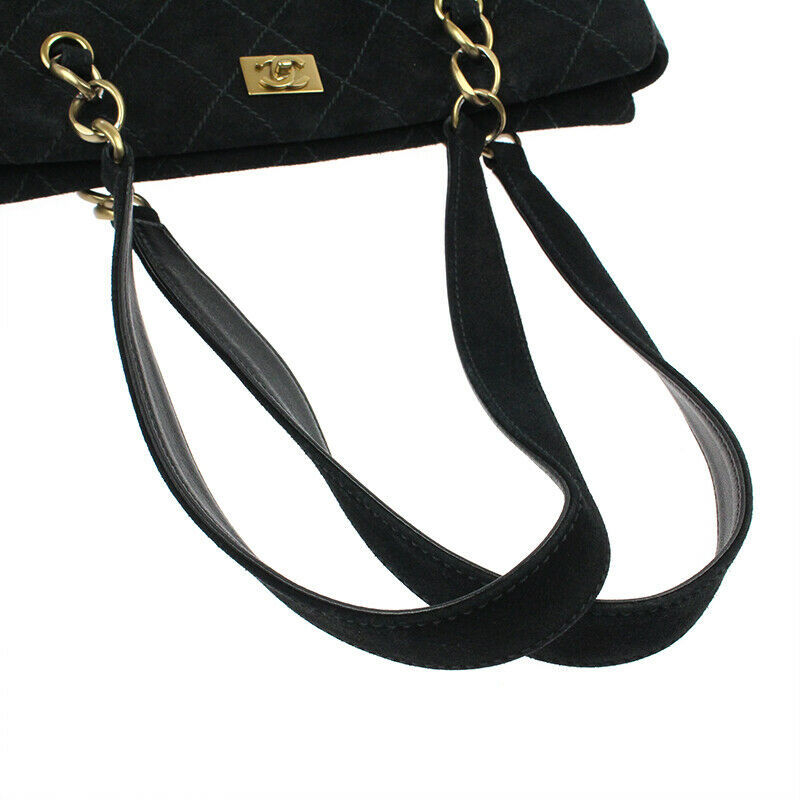 Sort Suede Caviar Tote taske fra brand: CHANEL - We Do Vintage